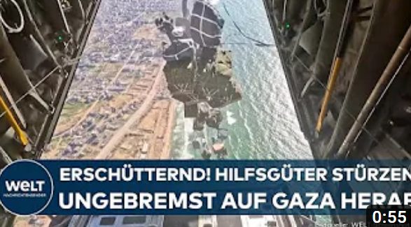 KRIEG IN GAZA: Tragischer Unfall bei Versorgung aus der Luft! Fünf Menschen sterben