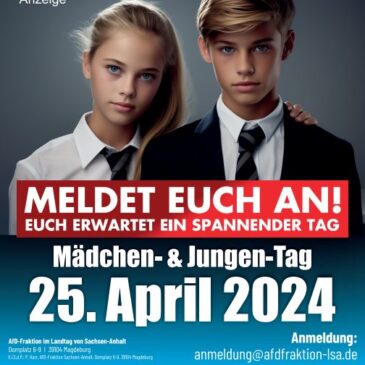 Girls‘ und Boys‘ Day – Zukunftstag 2024 für Mädchen und Jungen!