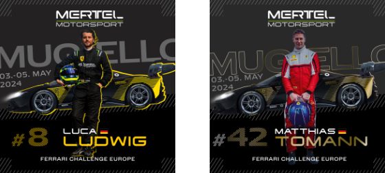 MERTEL Motorsport greift bei der Ferrari Challenge Europe 2024 in der Pro Klasse an