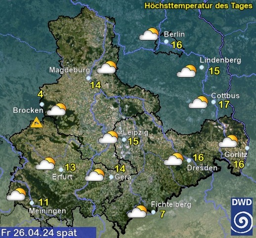 Sachsen-Anhalt Wetter am Freitag