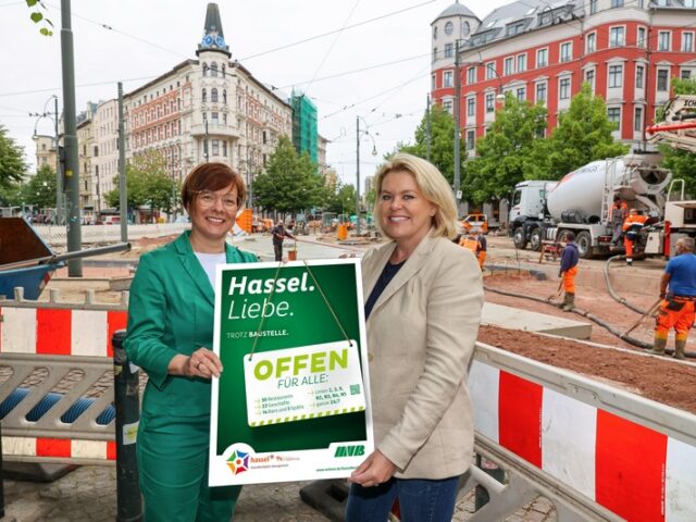 MVB startet Kampagne zur Unterstützung des Hasselbachplatzes während Gleisbauarbeiten