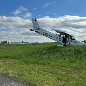 Flugunfall bei Landung mit Motorflugzeug