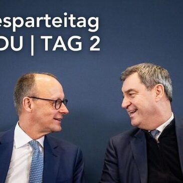 Livestream ab 09:30 Uhr: CDU-Bundesparteitag aus Berlin: Tag 2 | u.a. mit Grundsatzprogramm und Söder (CSU) | 07.05.24