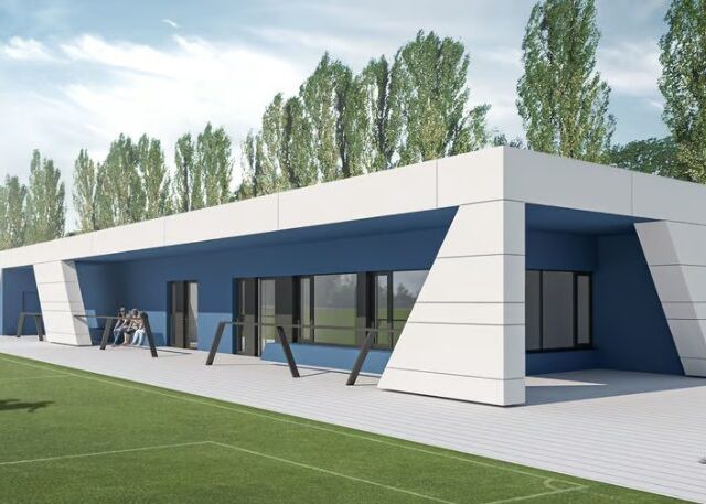 Oberbürgermeisterin übergibt neues Vereinsgebäude im Umfassungsweg an die SG Handwerk / Generationsübergreifende und behindertengerechte Sportanlage