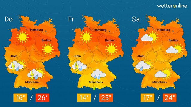 Regional sehr nasse Tage