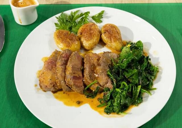 Die Küchenschlacht: Venezianisches Fächer-Steak mit Pfeffersauce vom 28. Juni 2024