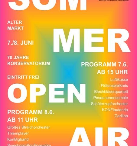 Freitag & Samstag: Sommerliche Open Air Konzerte des Konservatoriums auf dem Alten Markt