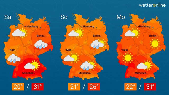 Nächste Woche sonnig und heiß