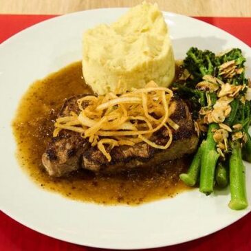 Die Küchenschlacht: Zwiebelrostbraten mit Senfsauce vom 05. Juli 2024