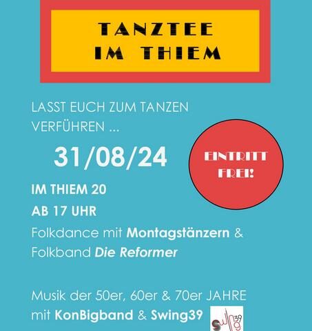 Konservatorium lädt am 31. August zum Tanztee ins Thiem 20