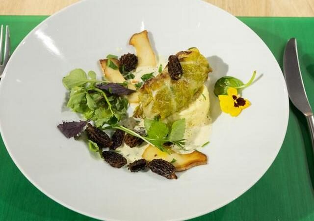 Die Küchenschlacht: Wirsingkohlroulade mit Morcheln vom 23. August 2024