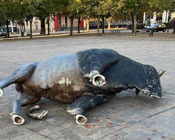 Steakhaus Domplatz: Sachbeschädigung Bison-Skulptur