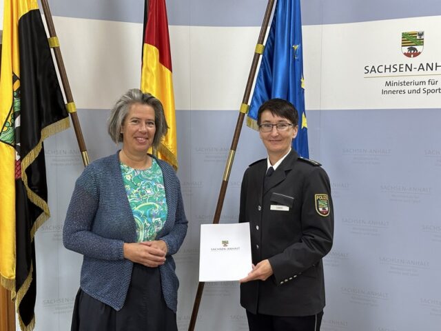 Führungswechsel: Michaela Lange zur neuen Direktorin der Polizeiinspektion Dessau-Roßlau ernannt