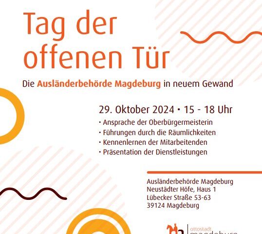 Tag der offenen Tür bei der Ausländerbehörde / Am 29. Oktober ab 15.00 Uhr am neuen Standort in der Lübecker Straße