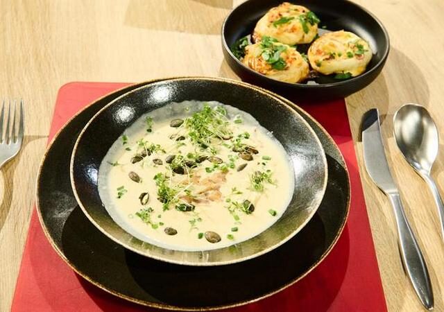 Die Küchenschlacht: Allgäuer Käsesuppe vs. Kürbis aus dem Ofen vom 08. Oktober 2024