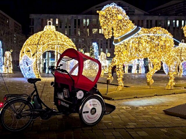 Malteser bieten Fahrradrikscha-Fahrten zur Lichterwelt 2024 an