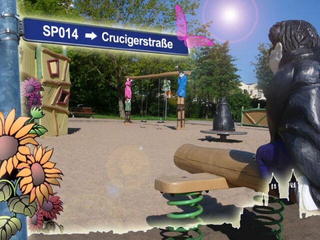 Oberbürgermeisterin und Kinderrat eröffneten Ninja-Parcours / Spielplatz in der Crucigerstraße für 300.000 Euro saniert