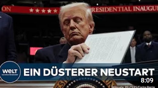 DEKRET-LAWINE: US-Präsident Donald Trump unterzeichnet eine Rekordzahl an Dekreten am ersten Amtstag