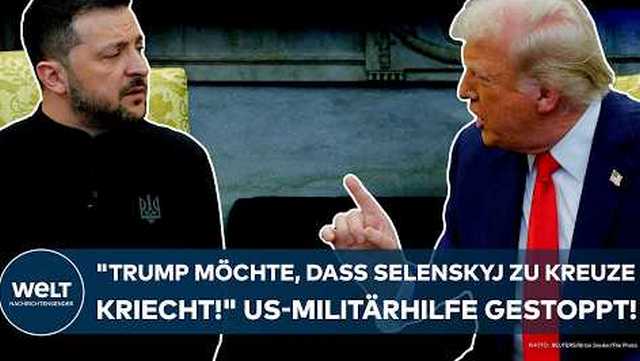 PUTINS KRIEG: „Trump möchte, dass Selenskyj zu Kreuze kriecht!“ USA stoppen Ukraine-Militärhilfe!