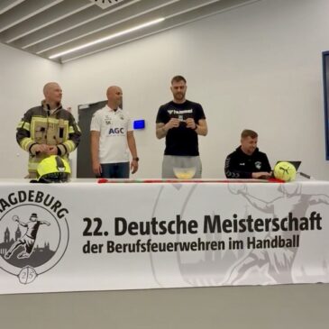 Handball-Meisterschaft der Berufsfeuerwehren / Feuerwehr Magdeburg richtet Turnier in der Lakenmacher-Halle aus