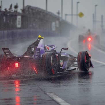 ABB FIA Formel-E-Weltmeisterschaft: Zwei Porsche punkten im Regenrennen von Tokio