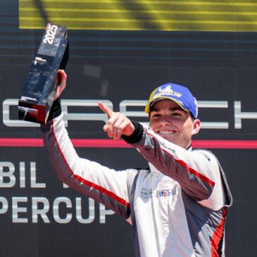 Porsche-Junior Theo Oeverhaus gewinnt den Supercup-Saisonstart