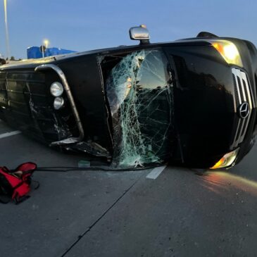 Schwerer Verkehrsunfall auf der A2 mit einer verletzten Person