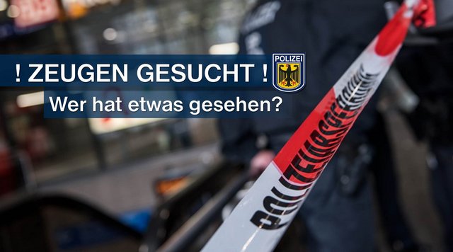 Zeugenaufruf der Bundespolizei: Flaschenwurf auf Regionalexpress
