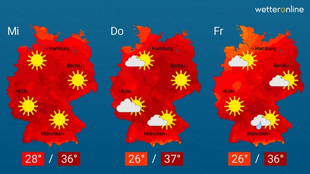 Bis zum Wochenende heiß