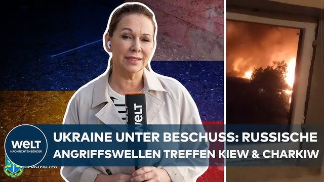 UKRAINE KRIEG: Russische Attacken mit Kampfdrohnen und Raketen treffen Kiew und Charkiw