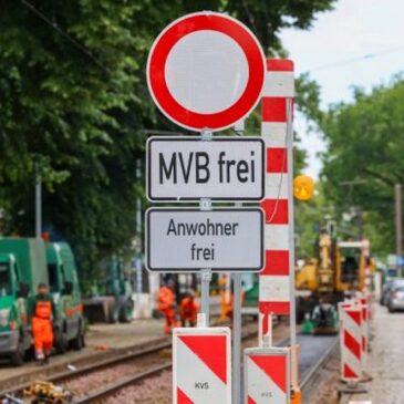 Gleissanierung auf Olvenstedter Straße startet in nächste Phase – Buslinien werden umgeleitet
