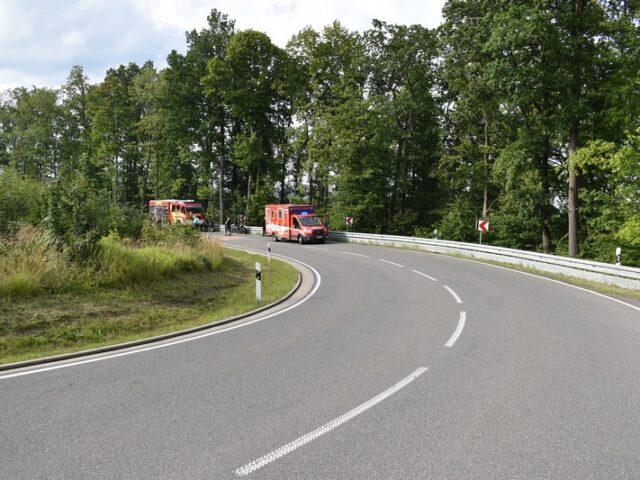 Motorradunfall auf der B 81           