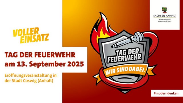 Dank ans Ehrenamt: Tag der Feuerwehr heute in Coswig (Anhalt)