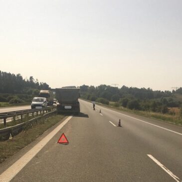 Reifenplatzer auf der A36 verursacht hohen Sachschaden
