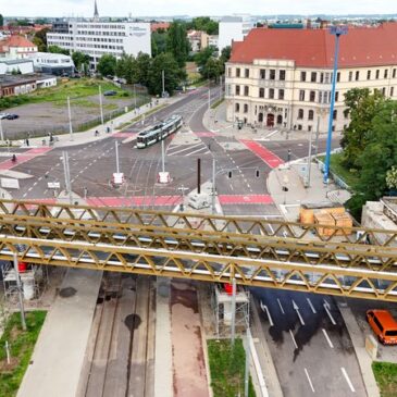 Schnell in die Innenstadt: Straßenbahnen fahren wieder über Damaschkeplatz