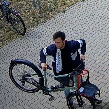 Schulgelände Agnetenstraße: Polizei sucht mit Fotos nach Fahrraddieb