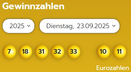 Eurojackpot: Zahlen & Quoten der Dienstags-Ziehung