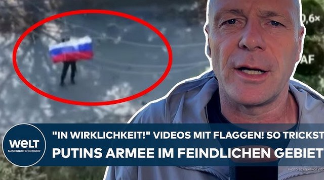 UKRAINE-KRIEG: „In Wirklichkeit!“ Videos mit Flaggen! So trickst Putins Armee im feindlichen Gebiet!