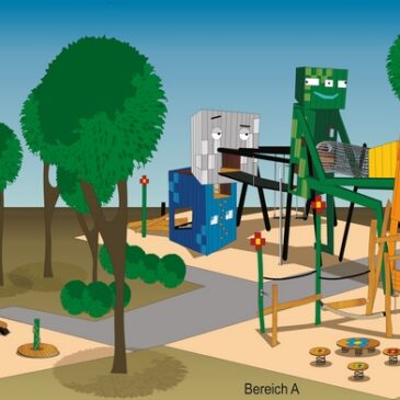 Ein neuer Spielplatz im „Block-Design“ für Salbke / Ersatzneubau in der Gröninger Straße