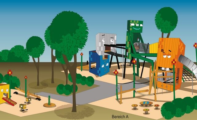 Ein neuer Spielplatz im „Block-Design“ für Salbke / Ersatzneubau in der Gröninger Straße