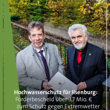 Umweltministerium stellt 3,7 Millionen Euro fĂŒr besseren Hochwasserschutz in Ilsenburg bereit