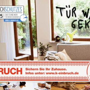Bekämpfung des Wohnungseinbruchs-diebstahls – Tag des Einbruchschutzes 2025: Landespolizei startet Präventionskampagne