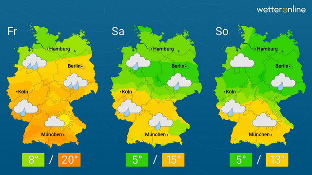 Wetterumschwung am Wochenende