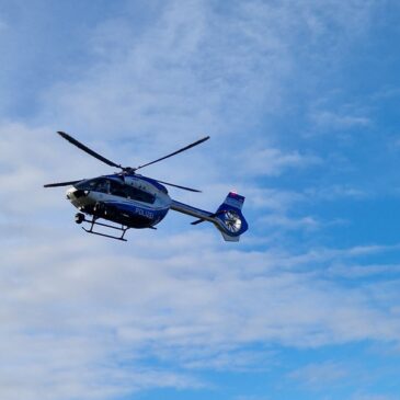Polizeihubschrauber im Einsatz