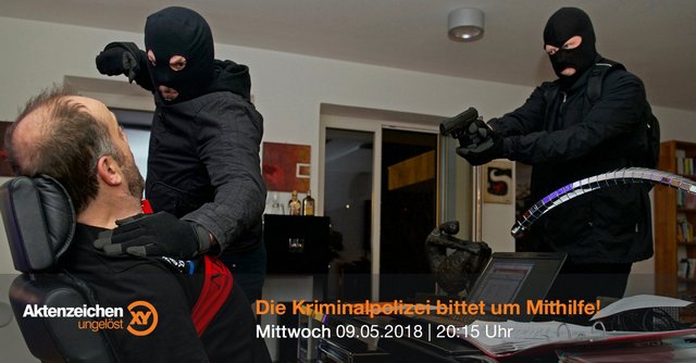 Aktenzeichen XY… Ungelöst – Die Kriminalpolizei bittet um Mithilfe (ZDF 20:15 – 21:45 Uhr)