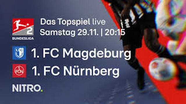Topspiel der 2. Bundesliga: 1. FC Magdeburg gegen 1. FC Nürnberg / LIVE bei NITRO (20:15 – 23:00 Uhr)