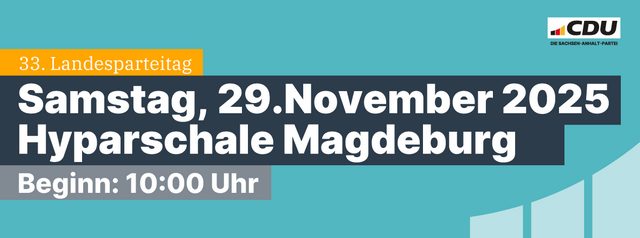 CDU-Landesparteitage in Sachsen-Anhalt und Sachsen