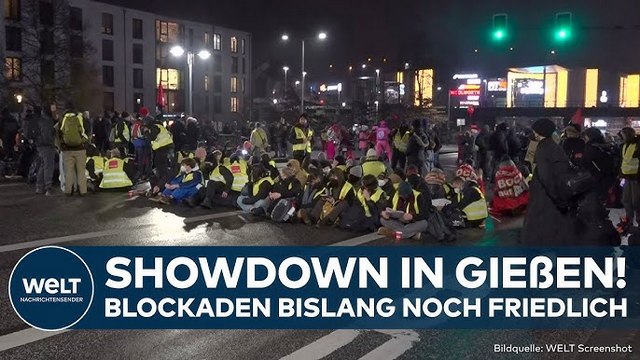GIEßEN: Ruhe vor dem Sturm? Demonstranten blockieren Neugründung von AfD-Jugend mit allen Mitteln