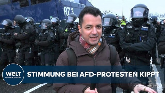 ANTIFA IN GIEßEN: Vermummte Gruppen treiben AfD-Proteste an den Rand der Eskalation