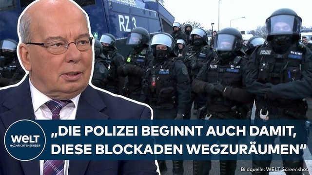 SHOWDOWN IN GIEßEN: Erste Zusammenstöße! „Polizei beginnt damit, Blockaden wegzuräumen“